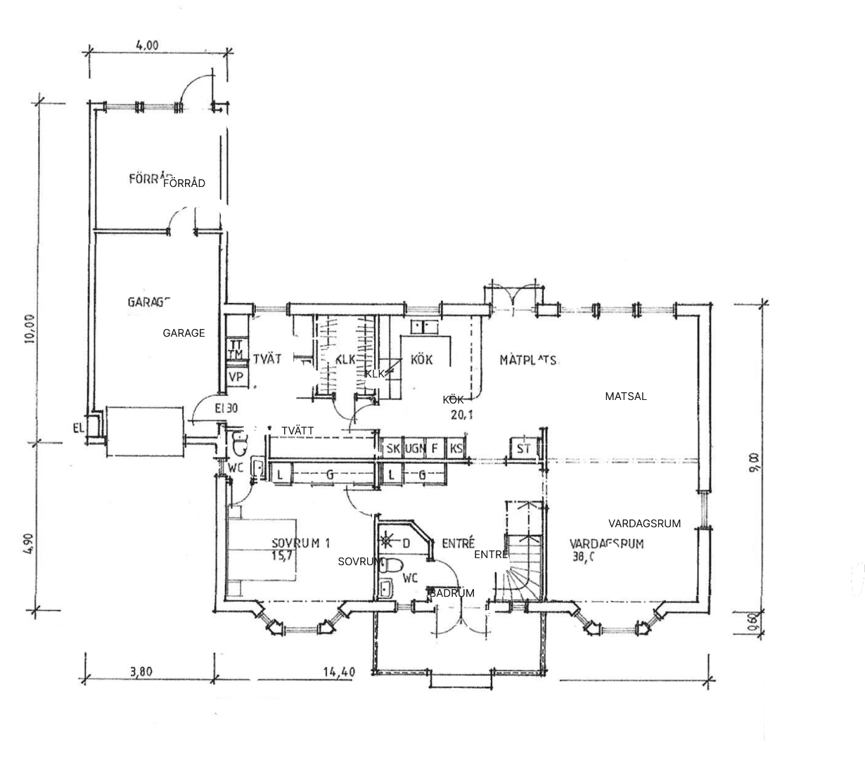 Villa Bellevue planritning 1