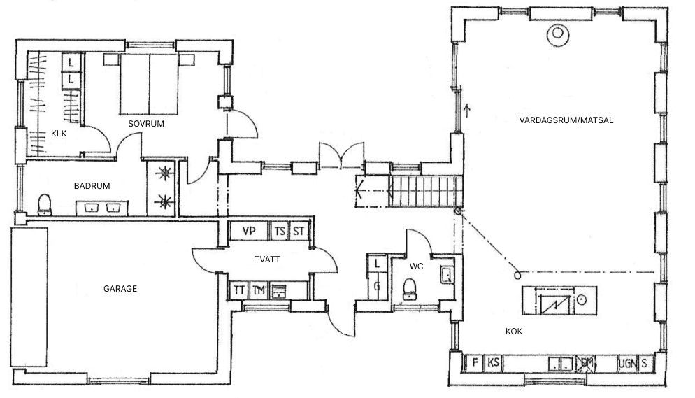 Villa Sandhamn planritning 1