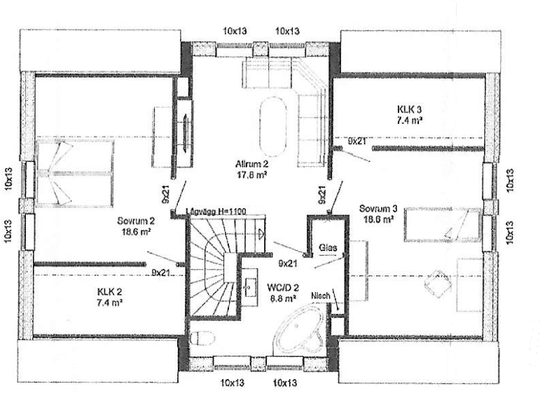 Villa Fridhem planritning 1