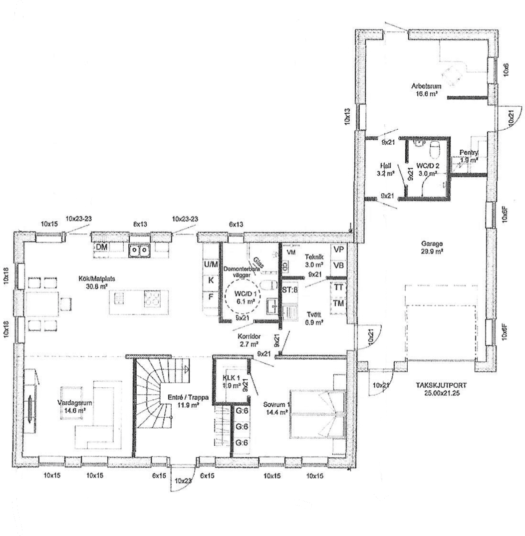 Villa Fridhem planritning 2