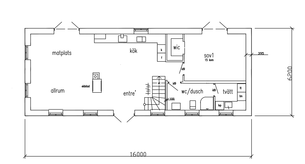 Villa Skillinge planritning 2