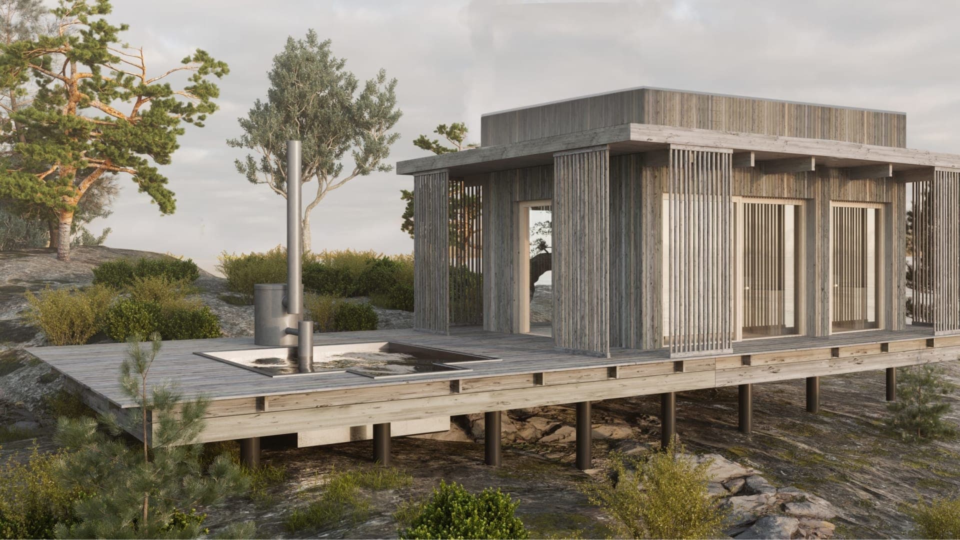 Nytt större attefallshus på 30 kvm H30