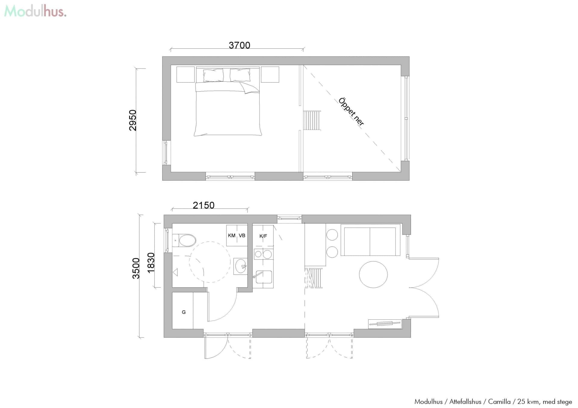 Camilla 25 kvm med stege