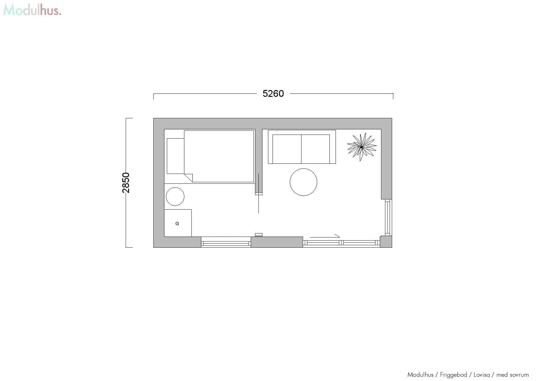 Lovisa Plan med sovrum