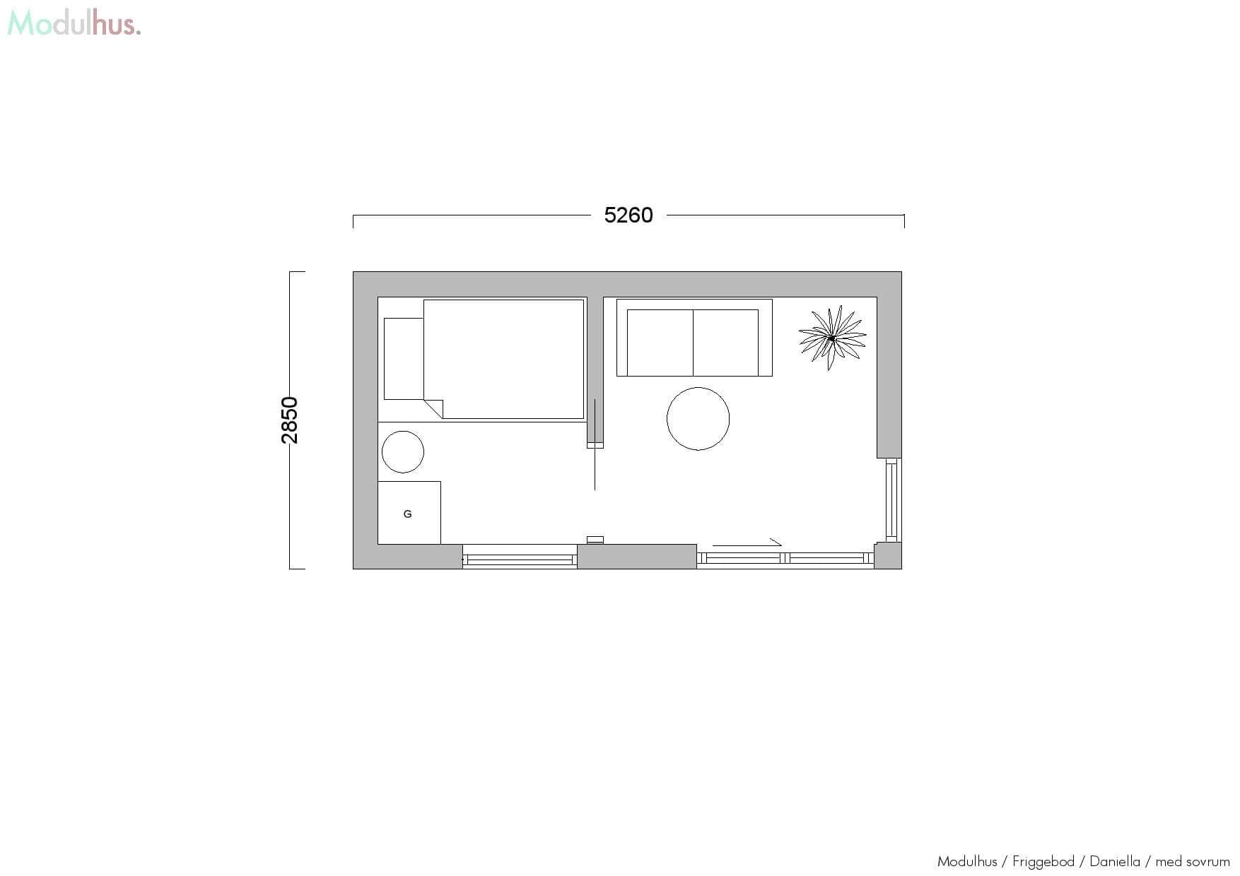 Daniella Plan med sovrum
