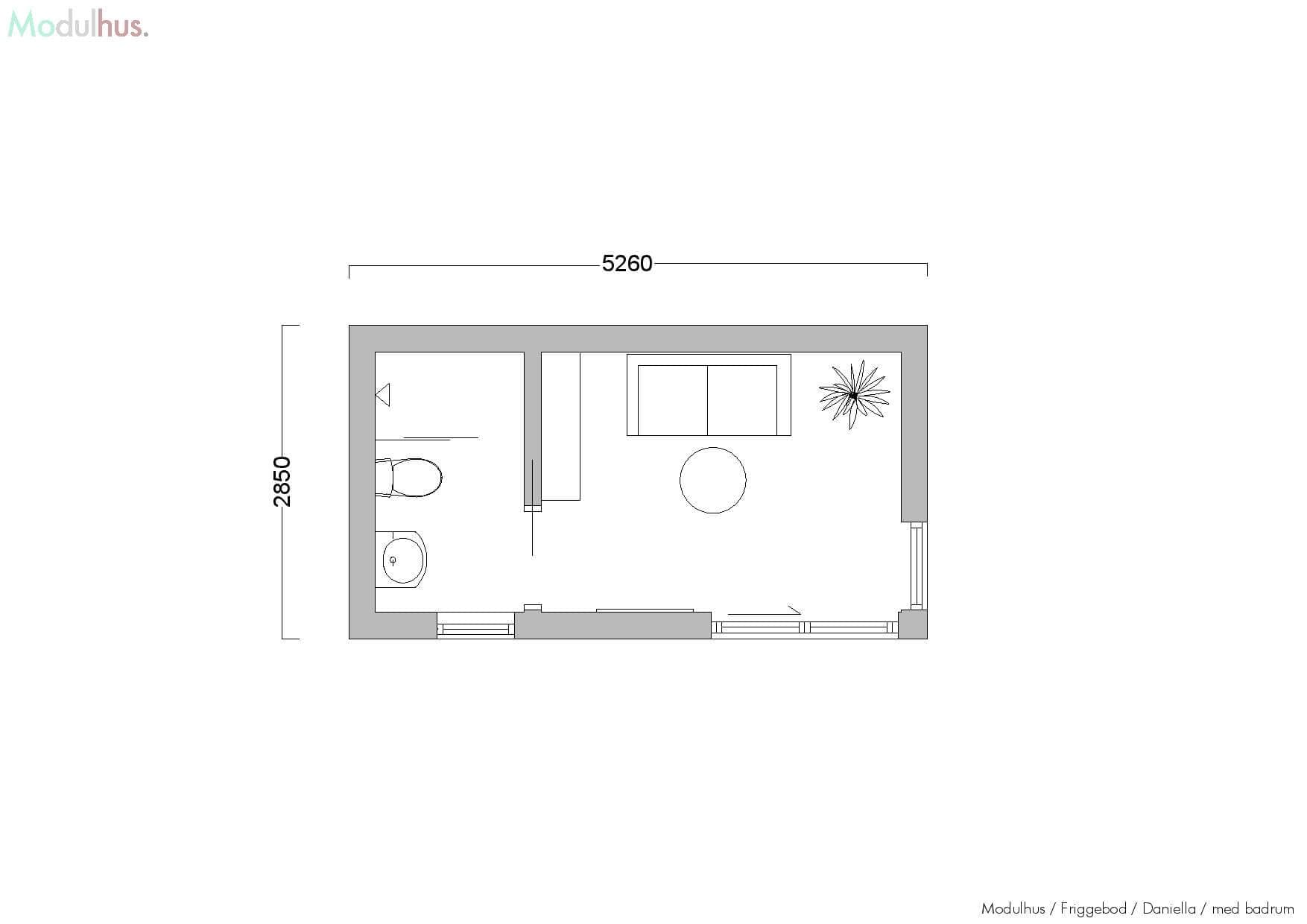 Daniella Plan med badrum
