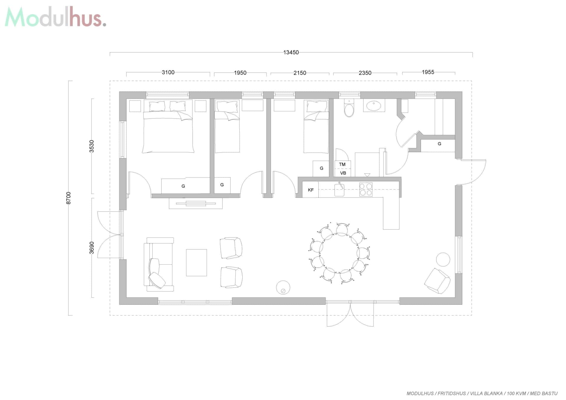 Blanka 100 med bastu