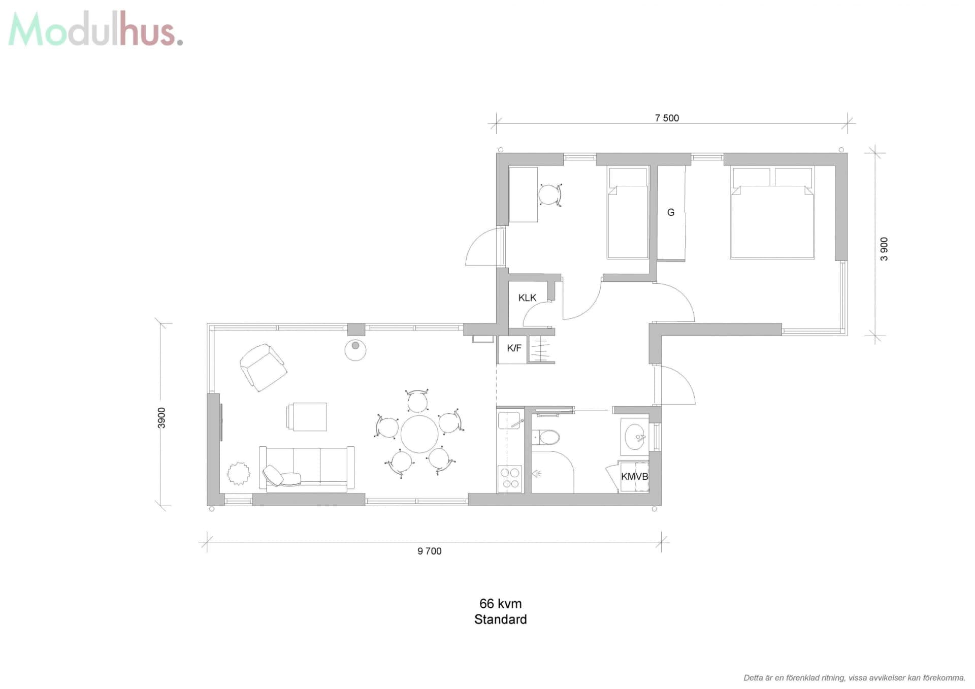 Villa Vårvinga 66 standard