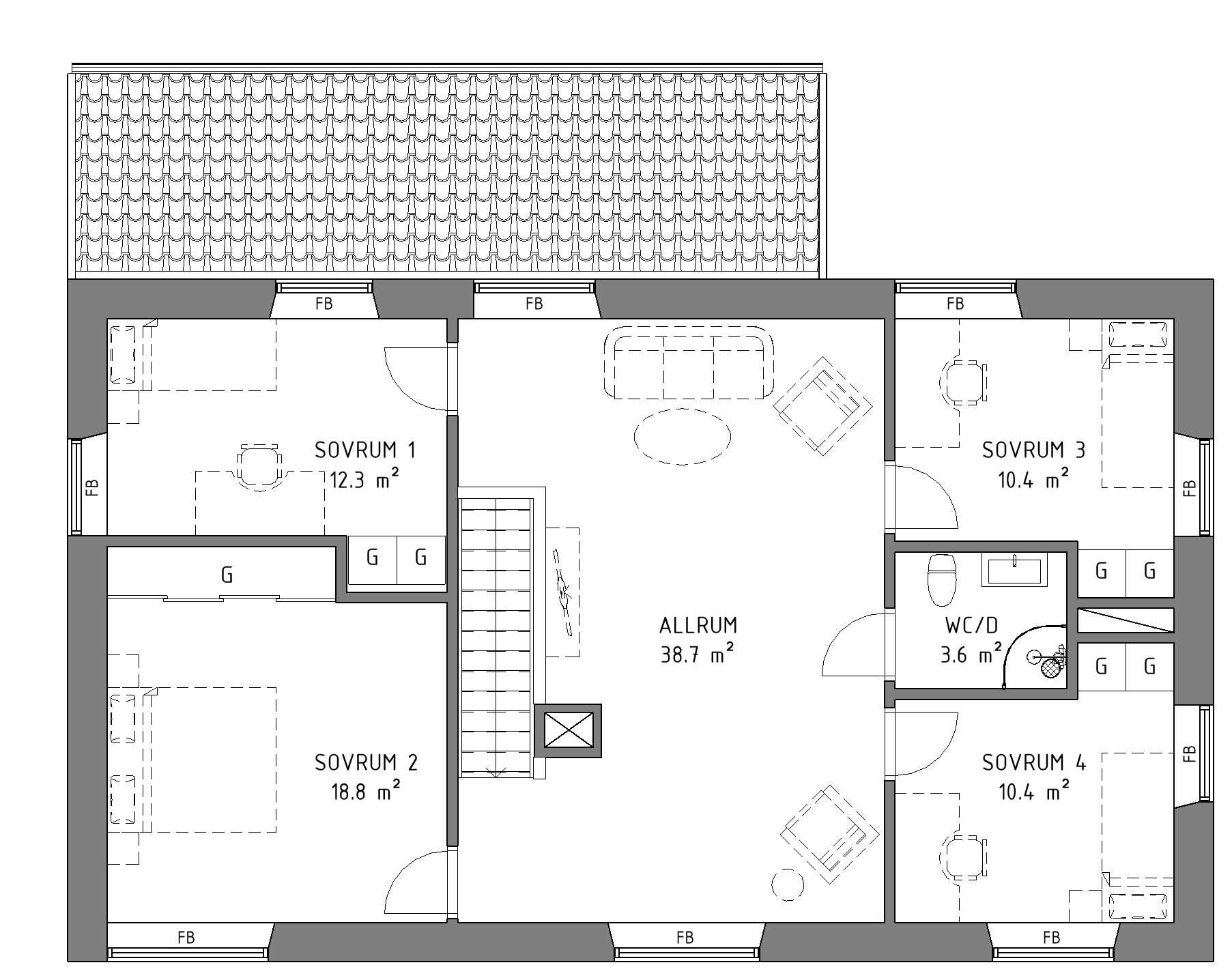 Passivhus Evert planritning 1