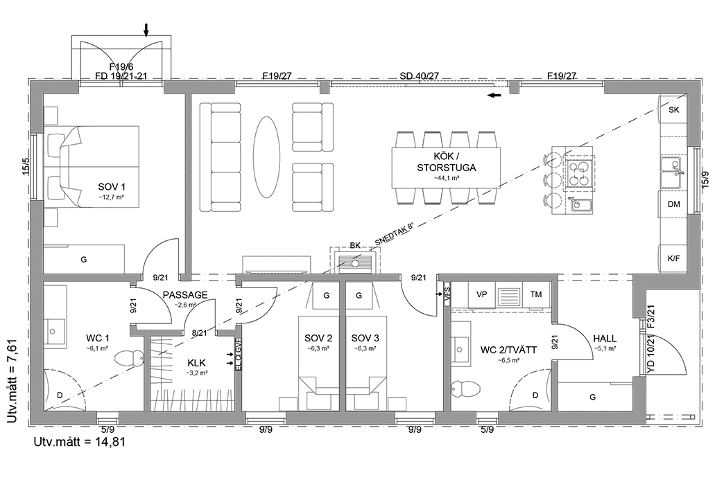 Stil 113E planritning 1