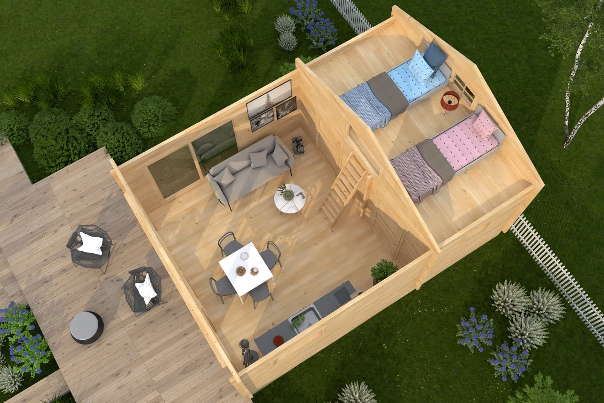 Attefallshus 30 med loft