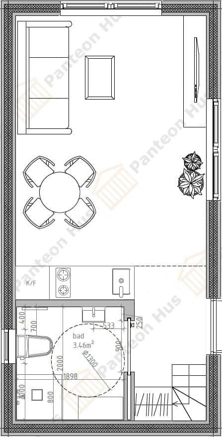 Planlösning - Nedre plan