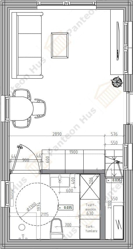Planlösning - Nedre plan