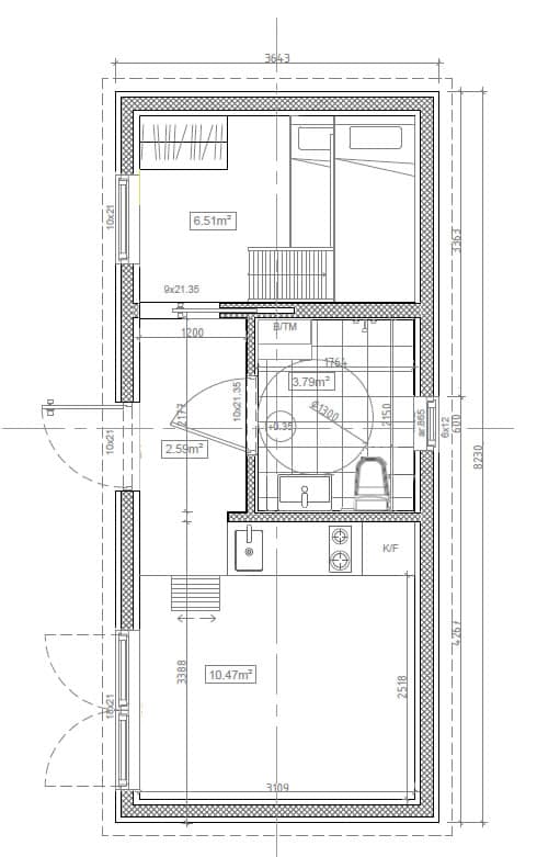 Planlösning - Nedre plan