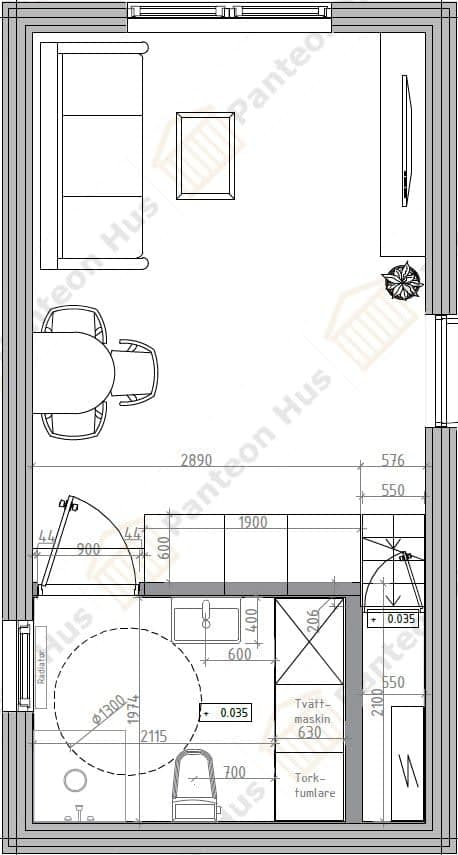 Planlösning - Nedre plan