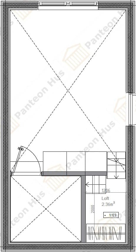 Planlösning - Trappa med avsats