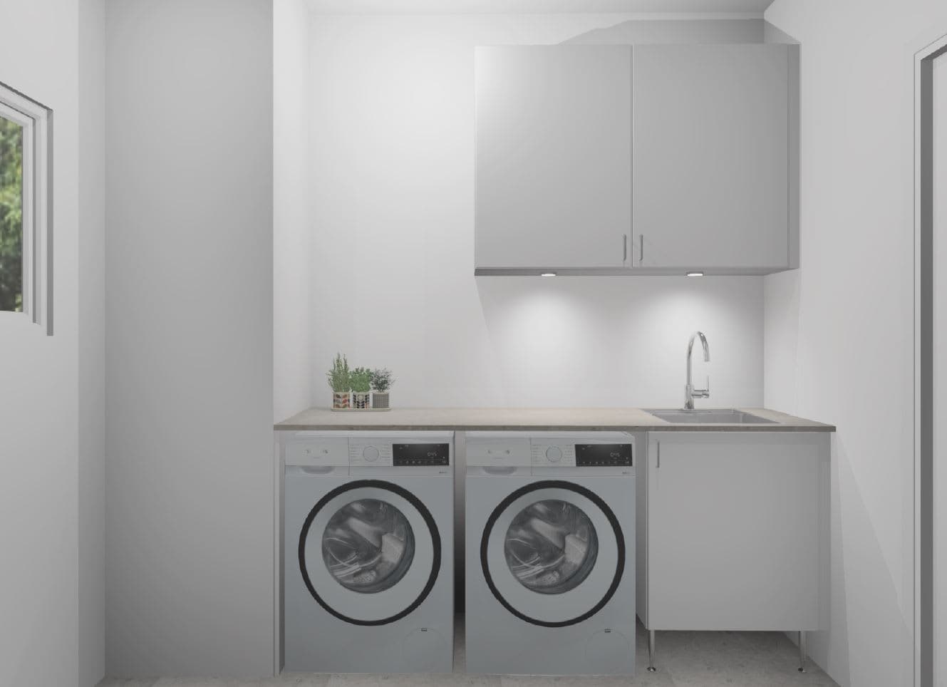 Tvättstuga (HTH) med klinkers