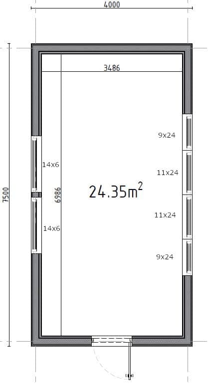 Planlösning - 30 kvm variant