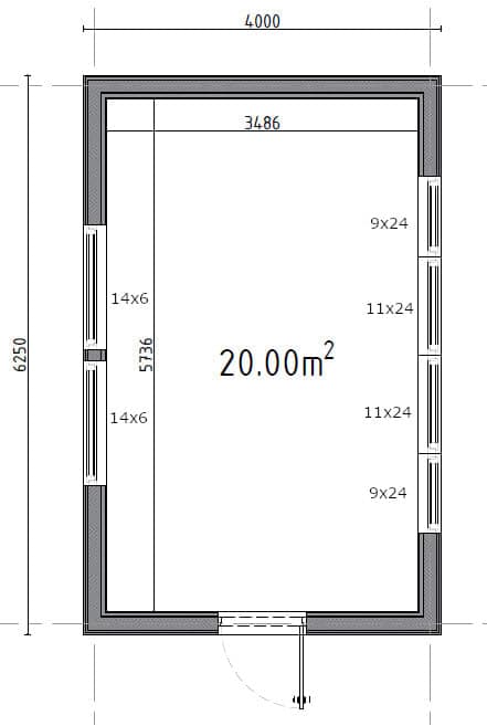 Planlösning - 25 kvm variant