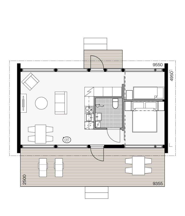 Glass House Classic 50 planritning 1
