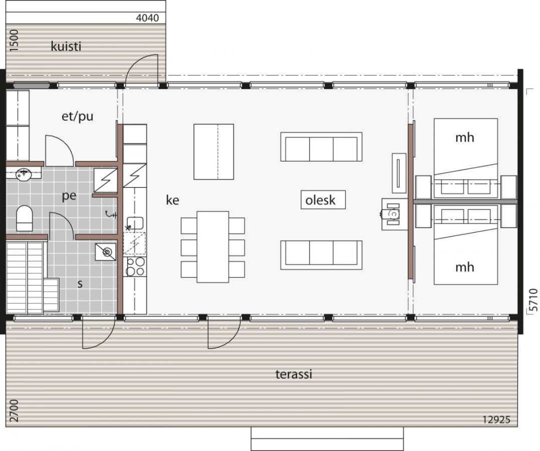 Glass House 80 - Fritidshus planritning 1