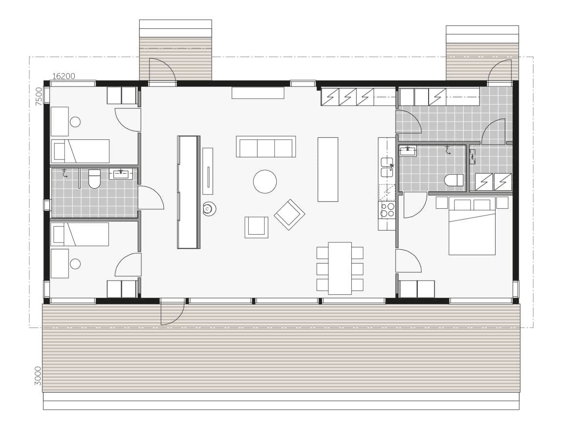 Glass House Villa 126 planritning 1