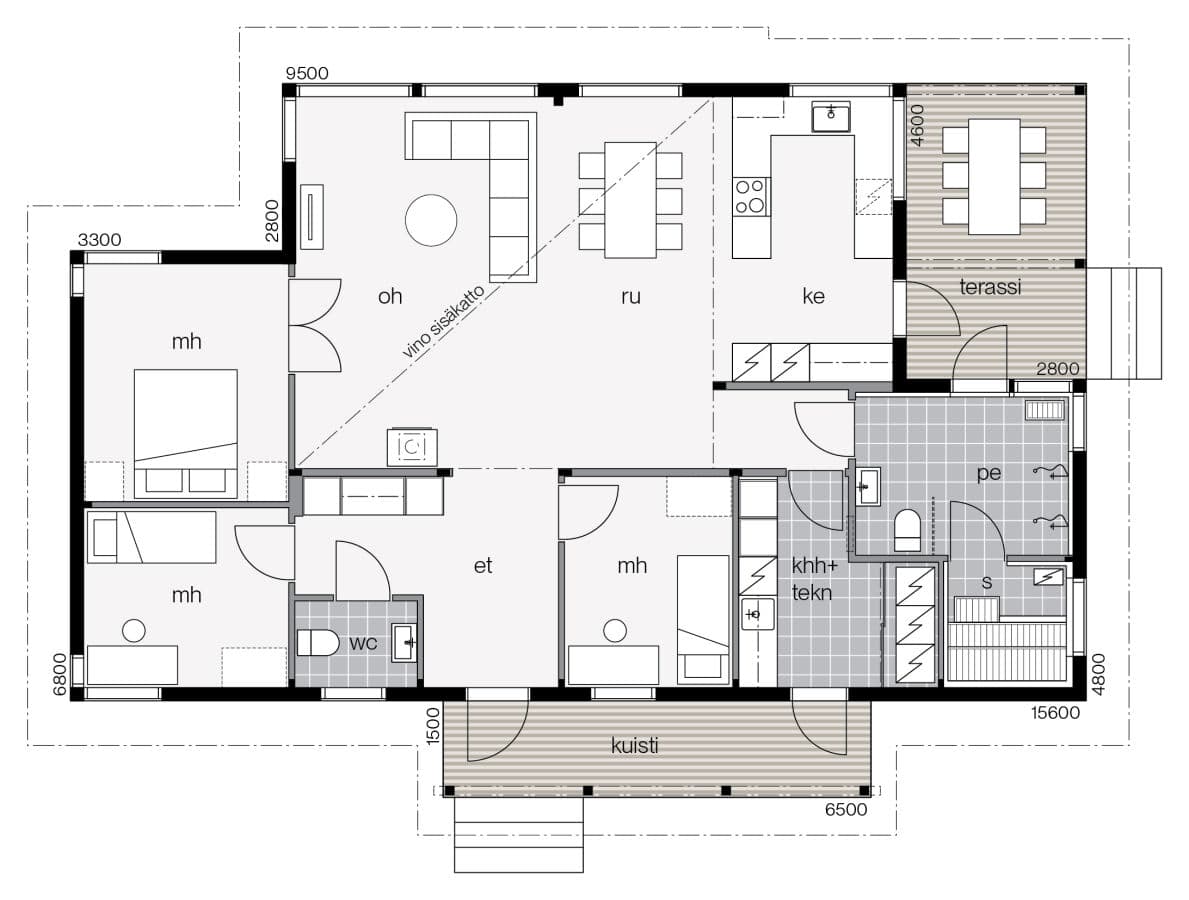 Aurinkometsä planritning 1