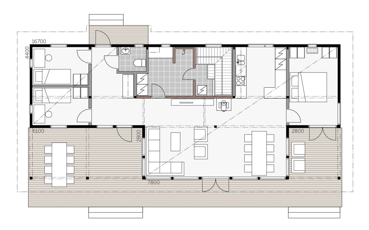 Stenudden 100 (Kalliosaari 100) - Fritidshus planritning 1