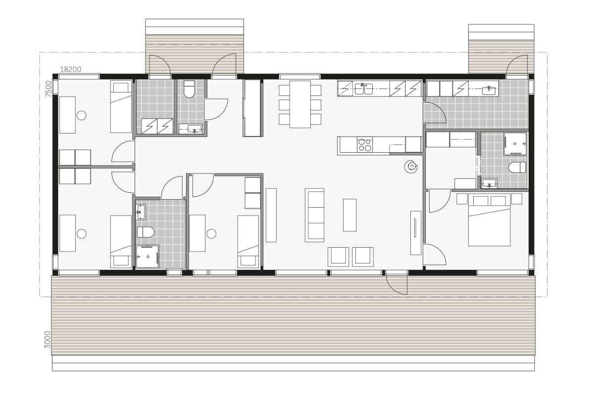 Glass House Villa 142 planritning 1