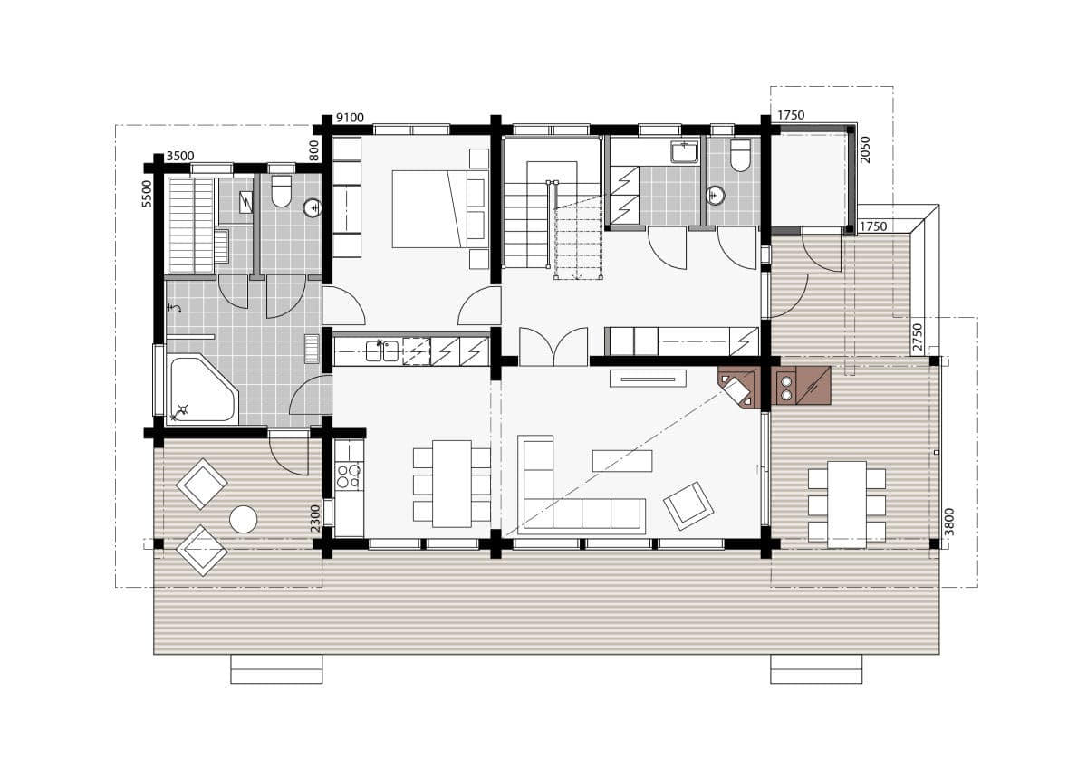 Chamonix - Chalet planritning 2