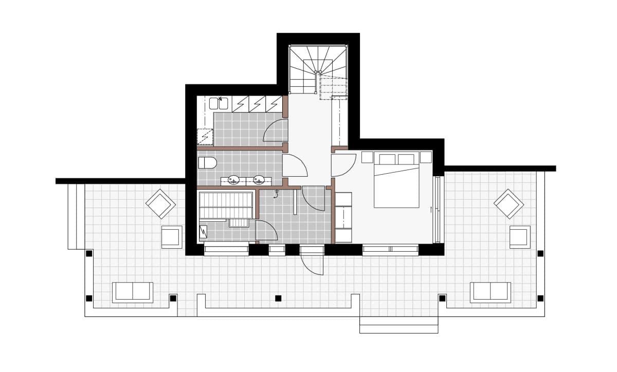 Chamonix B - Chalet planritning 1