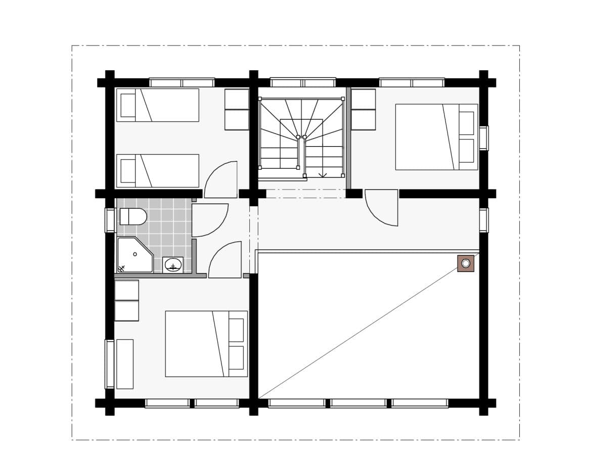 Chamonix B - Chalet planritning 3