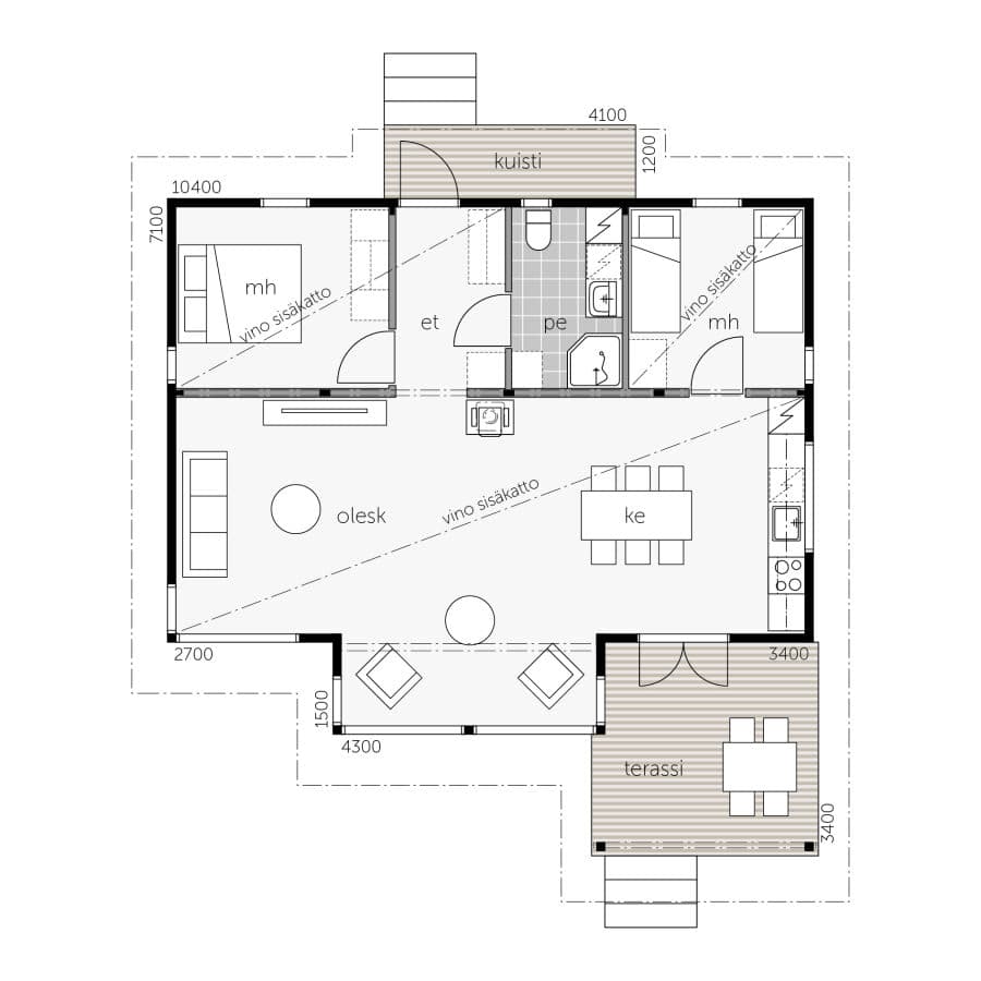 Svartviken (Lehtisaari) - Fritidshus planritning 1