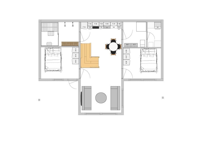 Kåbdalis - Källarplan förslag 1