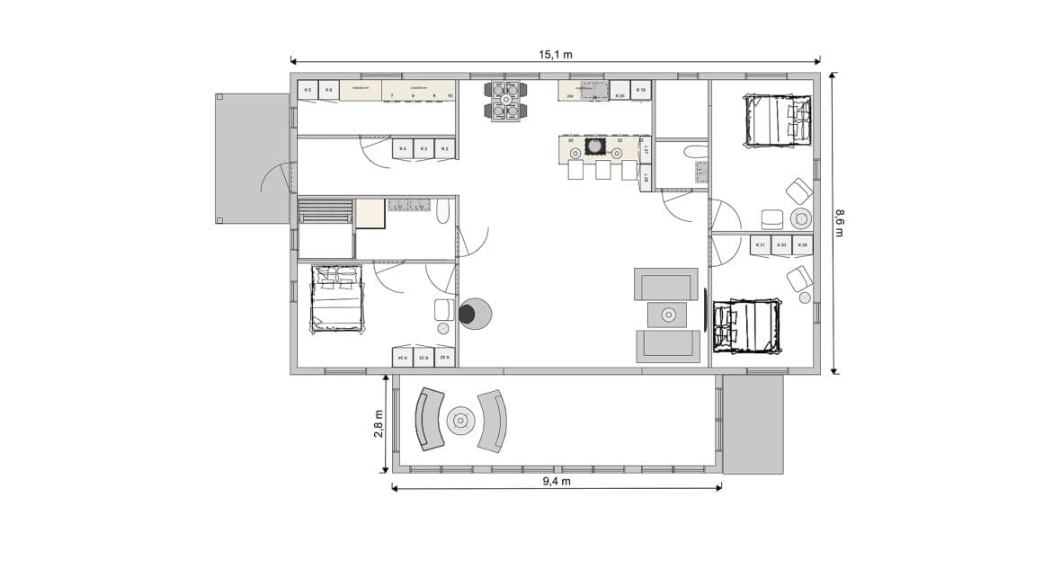 Ljusterö - Huvudplan