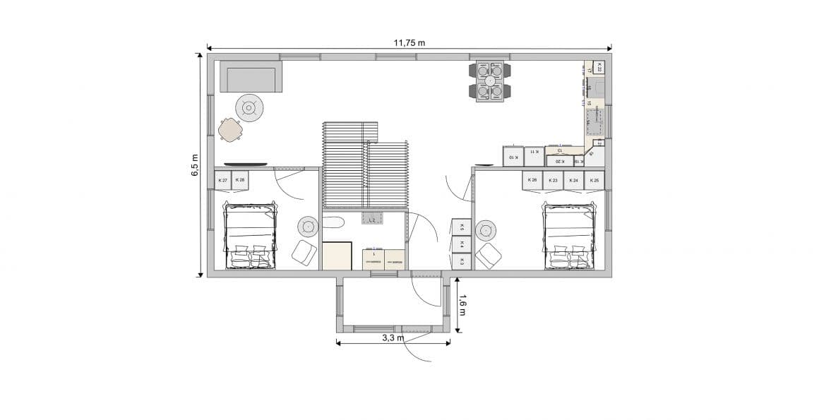 Skogsgläntan - Förslag Bottenplan