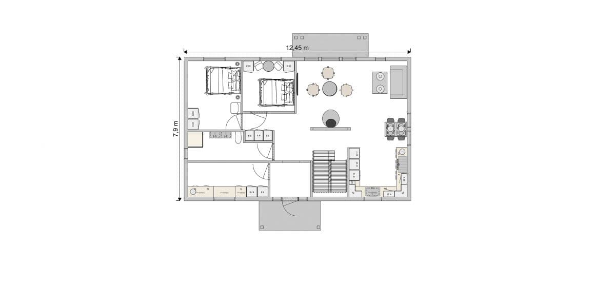 Solgården - Bottenplan