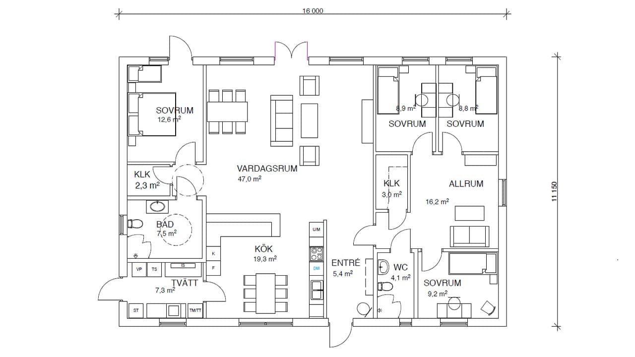 Villa Anna planritning 1