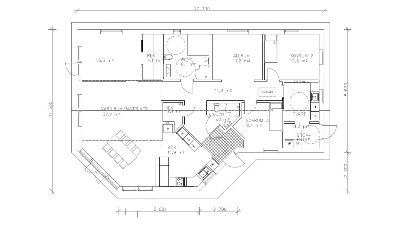 Villa Molly planritning 1