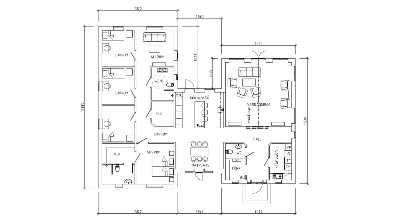 Villa Lisa planritning 1