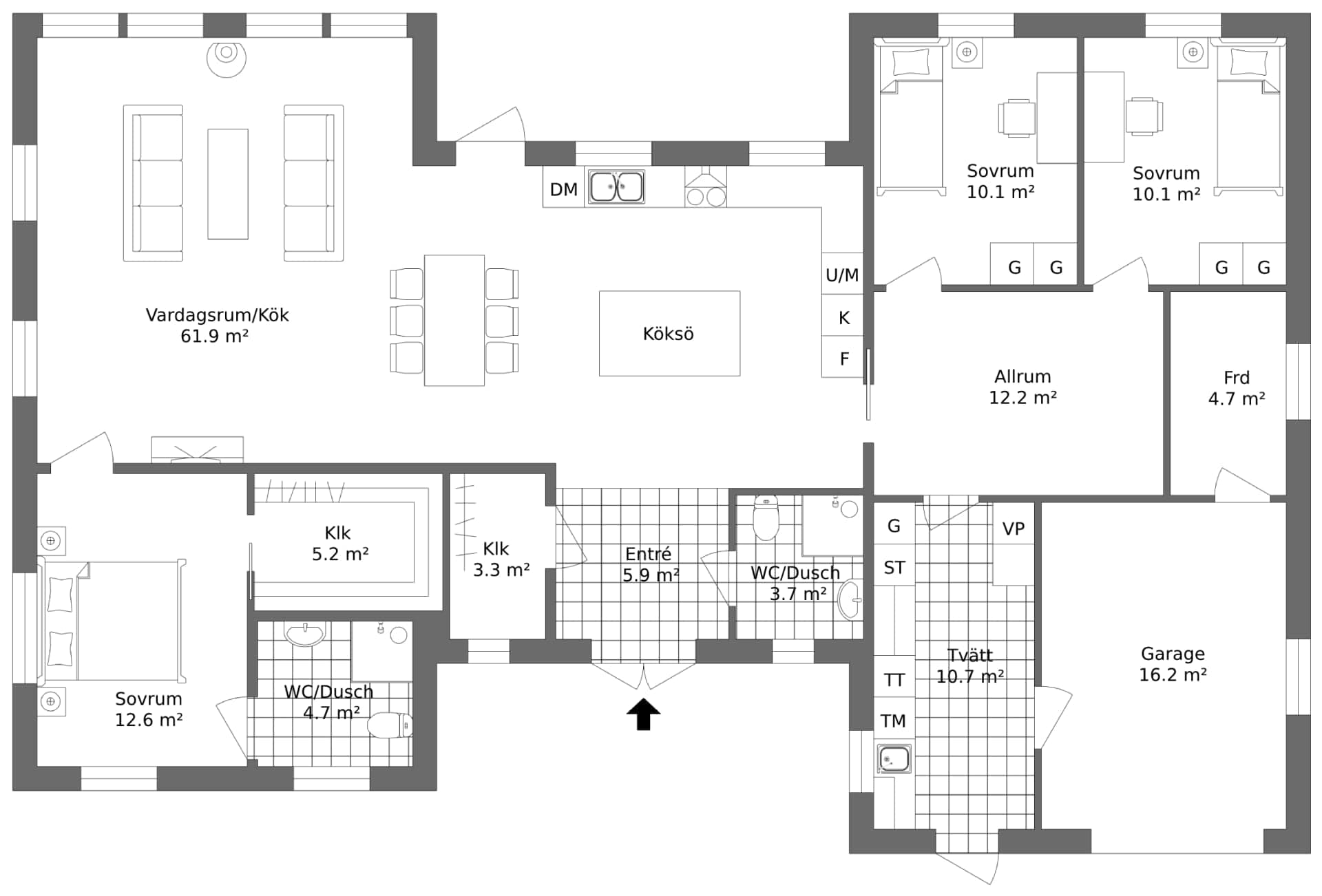 1-plan Brantare tak planritning 1