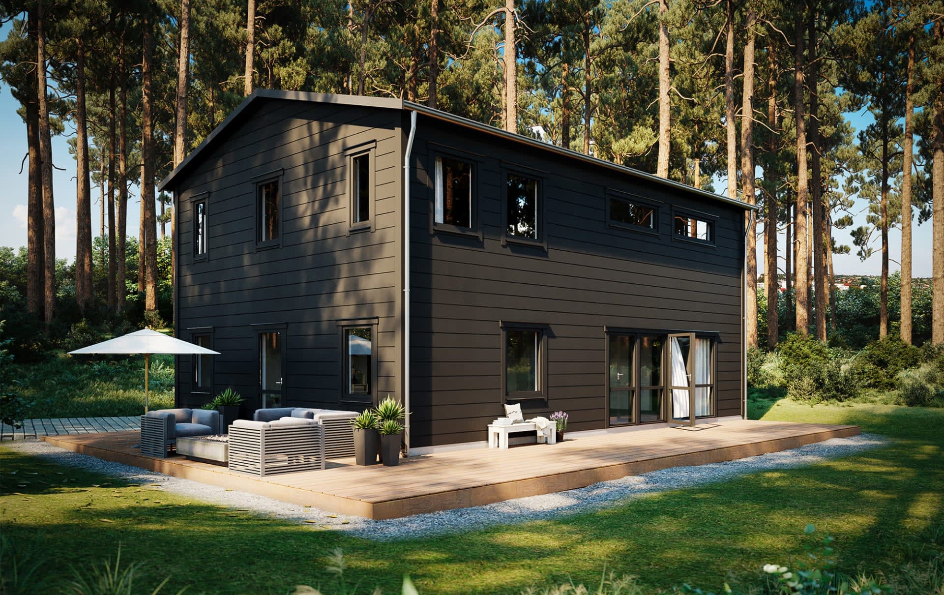 2-plan 2-plan med monokrom färgsättning