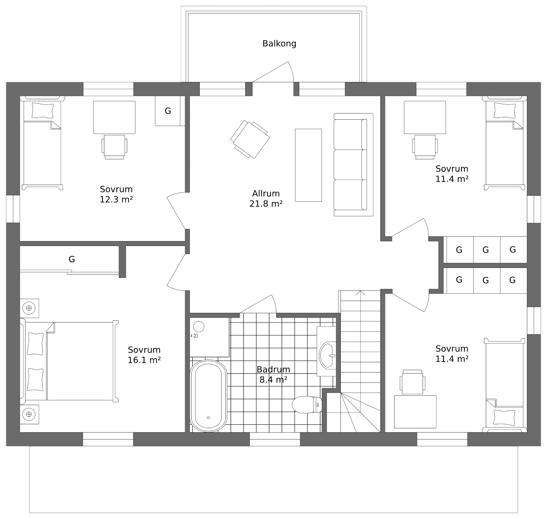 2-plan 2-plan i New Sweden? planritning 6