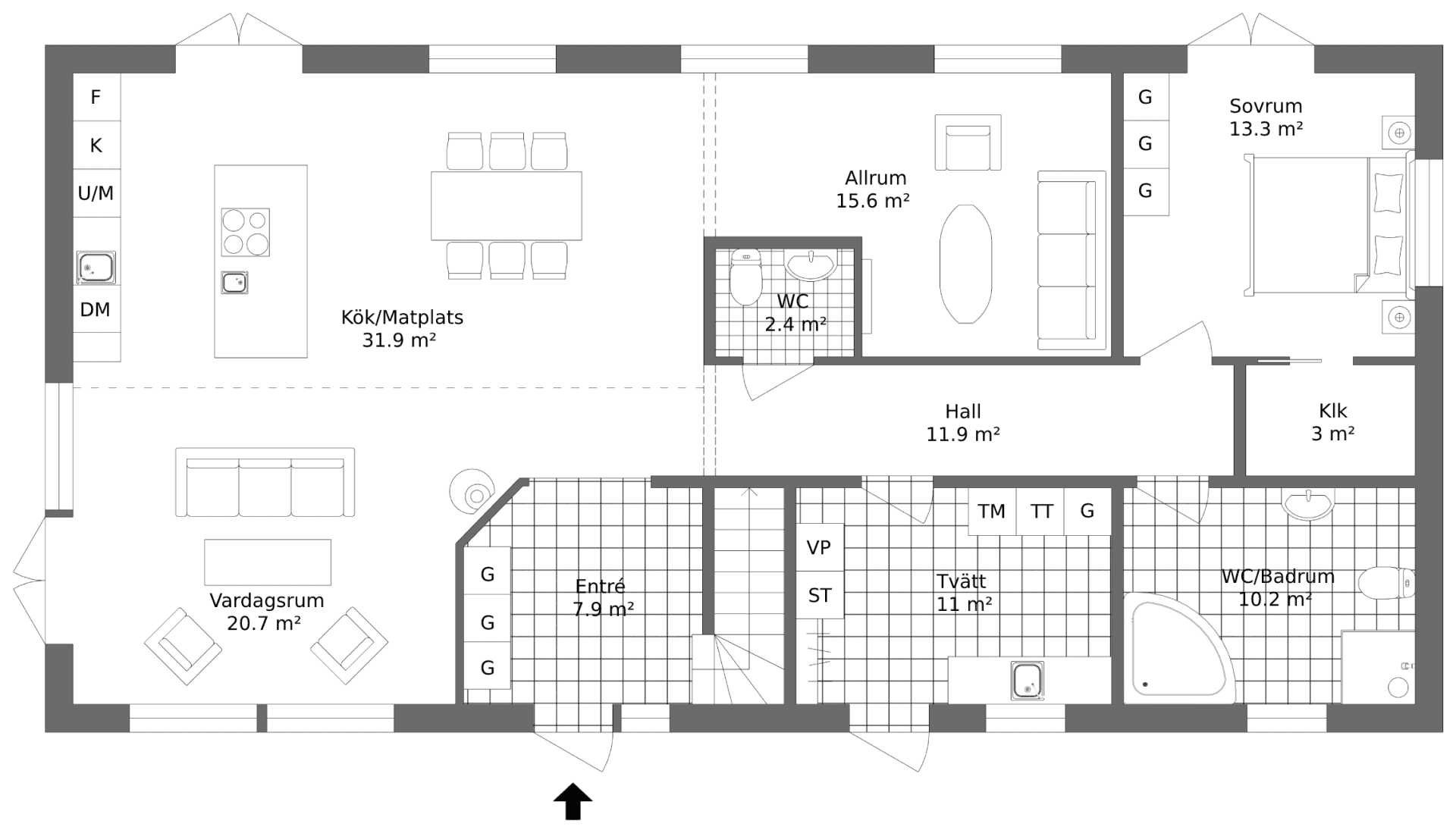 Ladhus Det stiltypiska ladhuset planritning 2