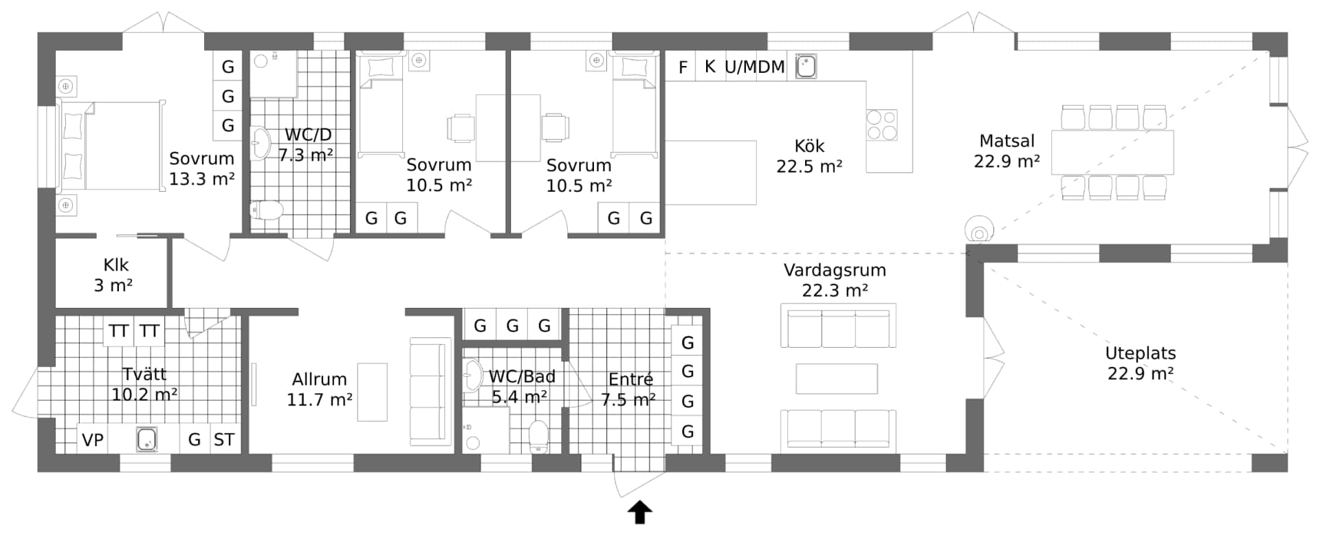 Ladhus Det stiltypiska ladhuset planritning 4