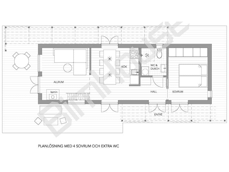 Fritidshus Ylva planritning 2