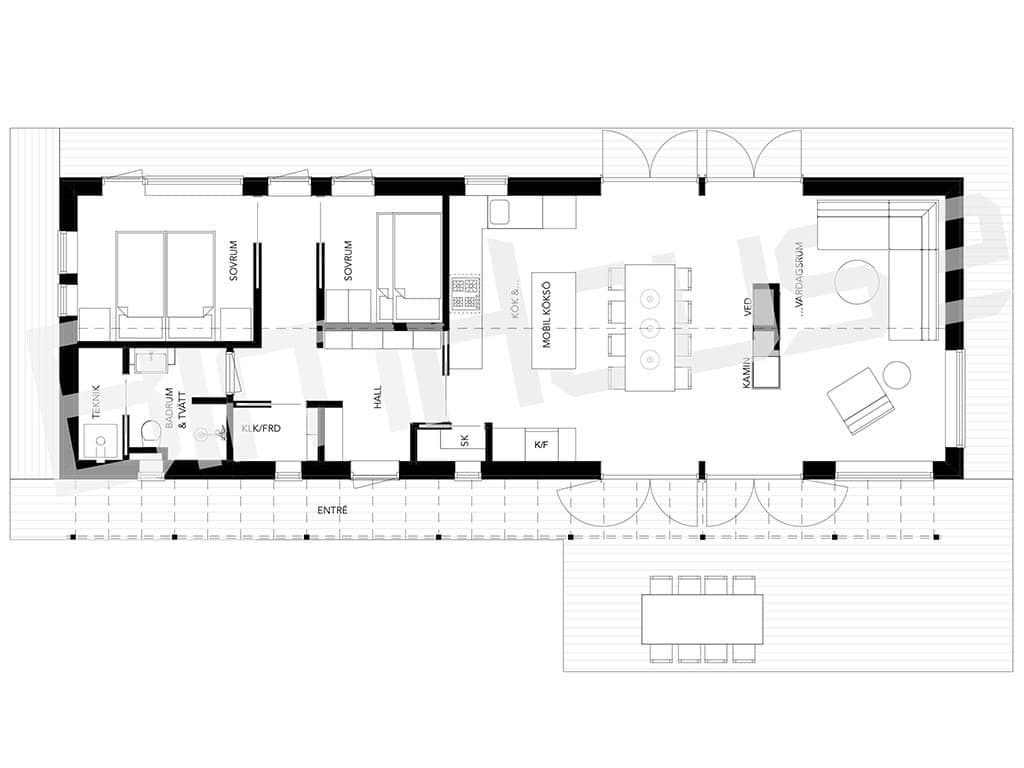 Fritidshus Lisa planritning 1