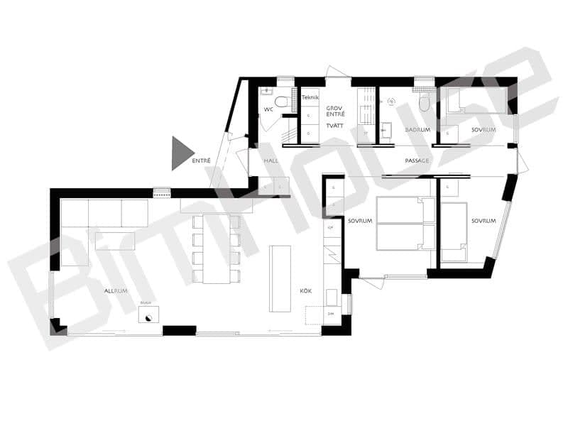 Fritidshuset Astrid planritning 1