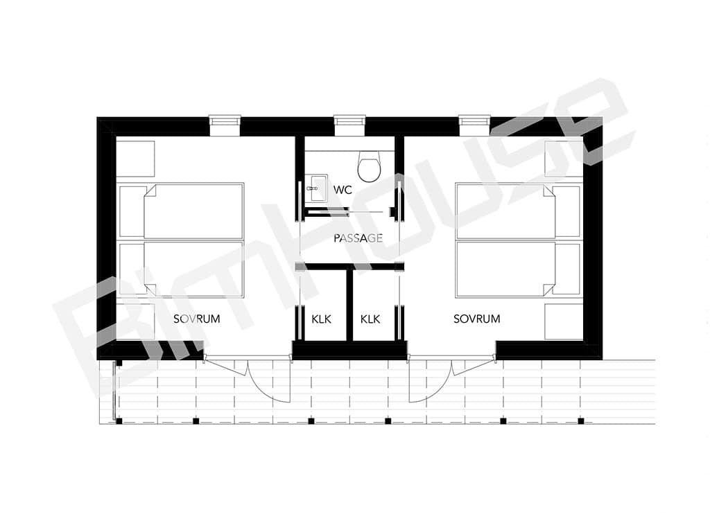 Attefallshus Bengt planritning 1