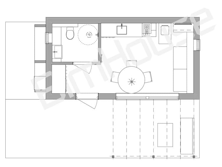 Attefallshus Signe planritning 1